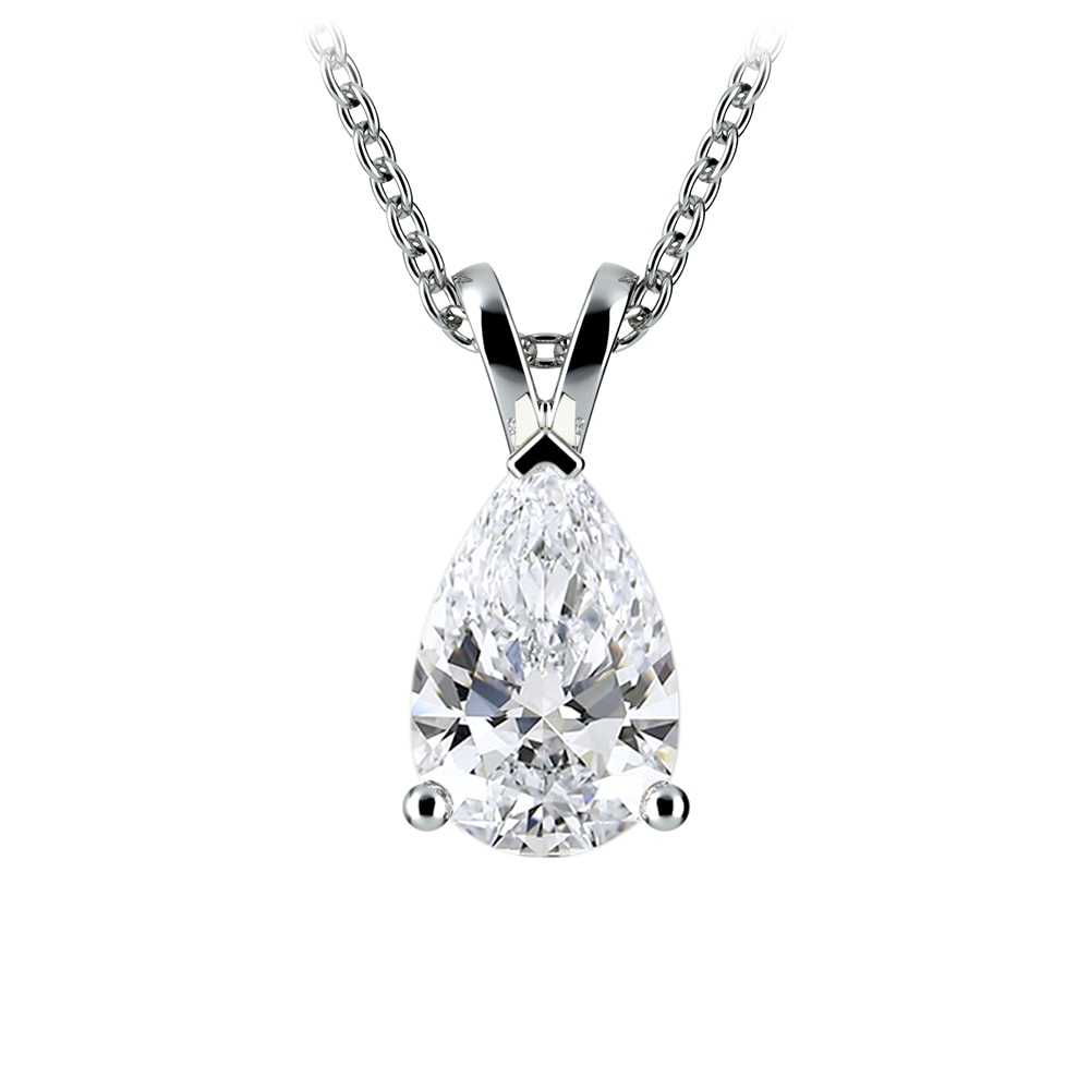 Pear-Cut Lab-Grown Diamond 14K White Gold Necklace