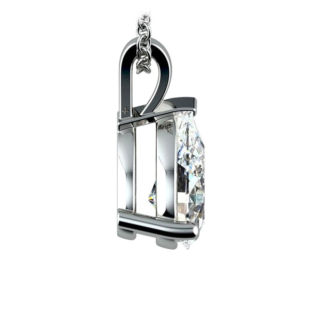 Pear-Cut Lab-Grown Diamond 14K White Gold Necklace